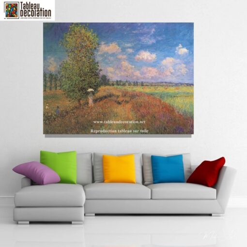 L’été – Champ de coquelicots – Tableau Monet Claude Monet 4