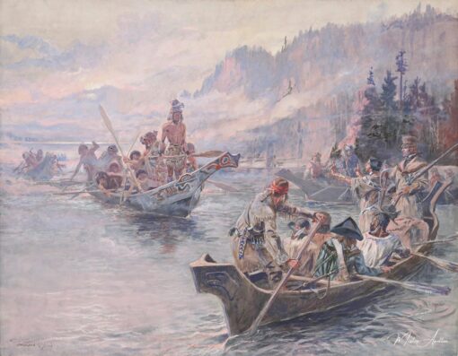 Lewis et Clark sur le Lower Columbia – Charles Marion Russell Charles Marion Russell