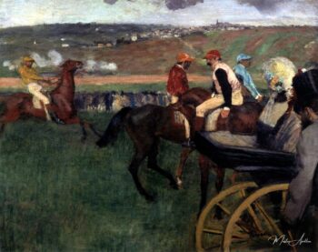 L’hippodrome – Jockeys amateurs près d’une voiture – Edgar Degas Edgar Degas