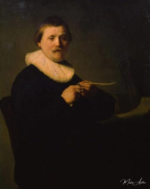 L’homme qui coupe les plumes – Rembrandt van Rijn Rembrandt van Rijn