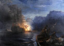 L’incendie du navire amiral turc par Kanáris, 1881 – Ivan Aïvazovski Ivan Aïvazovski