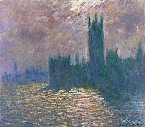 Londres. Le Parlement. Reflets sur la Tamise (W 1606) – Claude Monet Claude Monet