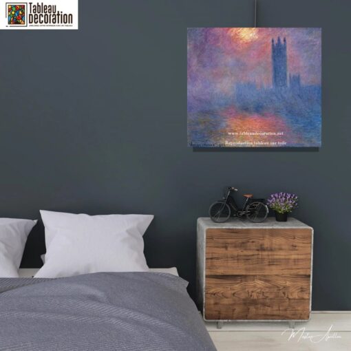 Londres, le Parlement. Trouée de soleil dans le brouillard – Tableau Monet Claude Monet 3
