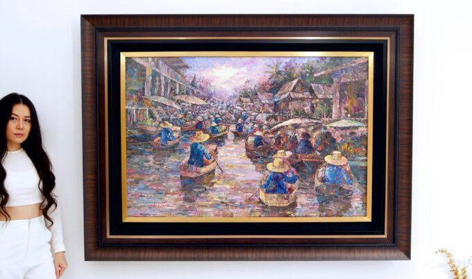 Marché flottant   | 145 x 105 cm La Galerie d'art en ligne art gallery
