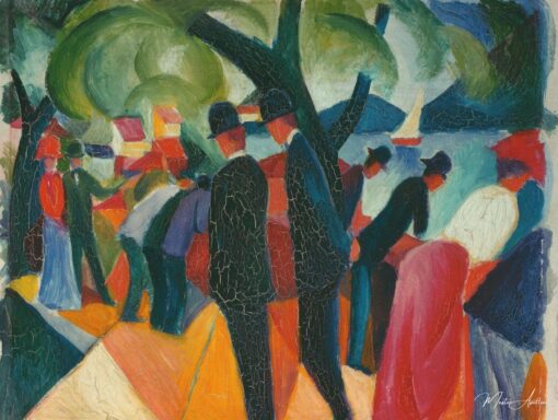 Marche sur le pont – August Macke August Macke