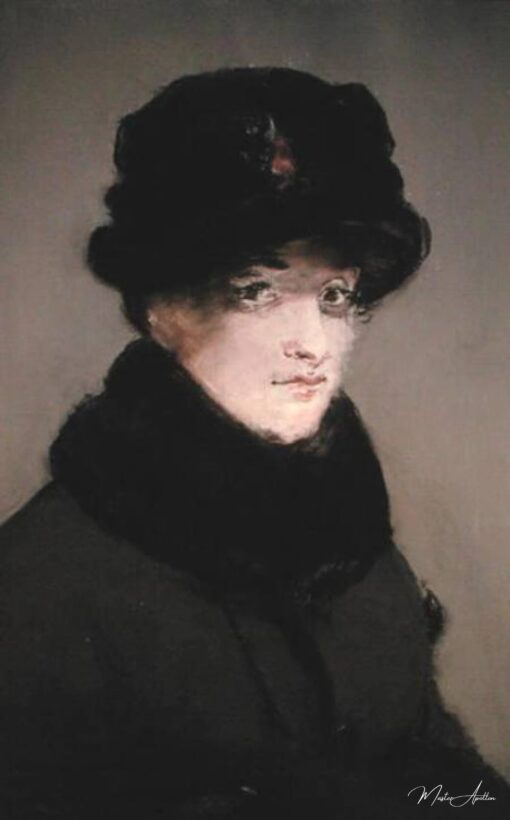 Mery Laurent portant un cardigan à col de fourrure – Edouard Manet Édouard Manet 2