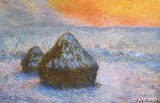 Meules (crépuscule, effet de neige) – Claude Monet Claude Monet