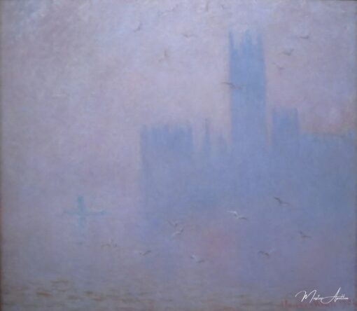 Mouettes, la Tamise et le Parlement (W 1613) – Claude Monet Claude Monet