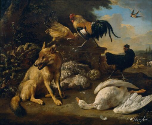 Nature morte avec des animaux – Melchior d’Hondecoeter Melchior d'Hondecoeter