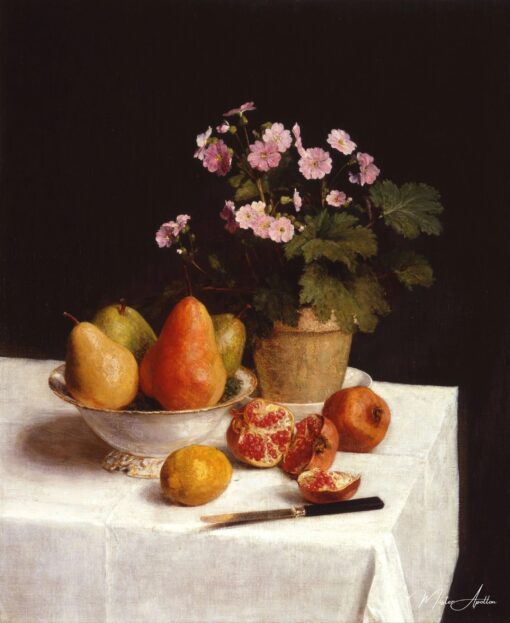 Nature morte (primevères, poires et grenades) – Henri Fantin-Latour Henri Fantin-Latour