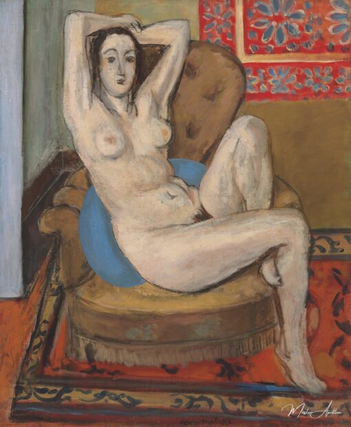 Nu assis sur un coussin bleu – Matisse Henri Matisse