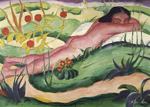 Nu couché dans les fleurs – Franz Marc Franz Marc