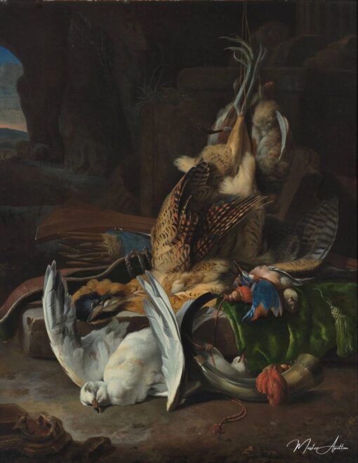 Oiseaux morts et accessoires de chasse – Melchior d’Hondecoeter Melchior d'Hondecoeter
