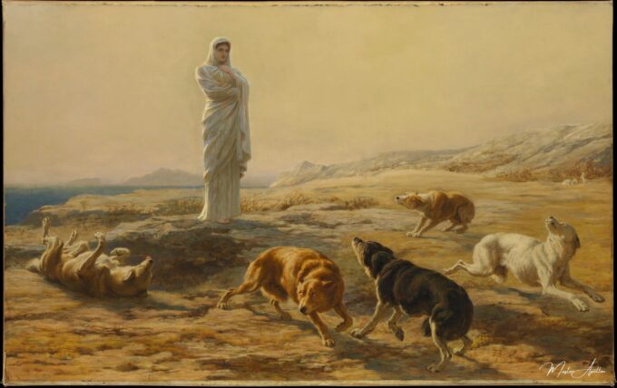 Pallas Athéna et les chiens du berger – Briton Rivière Briton Rivière 2