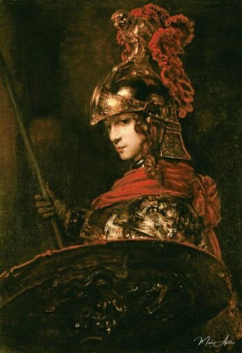 Pallas Athena ou, Figure en armure, 1664 – Rembrandt van Rijn Rembrandt van Rijn