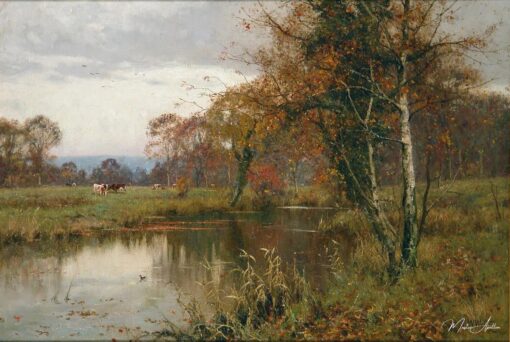 Paysage d’automne avec rivière – Edward Wilkins Waite Edward Wilkins Waite