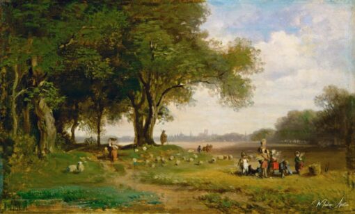 Paysage devant Munich avec des bergers – Carl Spitzweg Carl Spitzweg