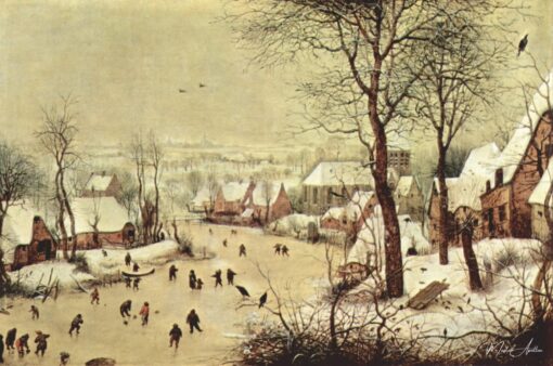 Paysage d’hiver avec patineurs et piège à oiseaux – Pieter Brueghel l’Ancien Pieter Brueghel l'Ancien