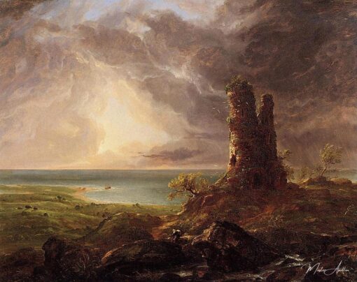 Paysage romantique avec tour en ruine – Thomas Cole Thomas Cole