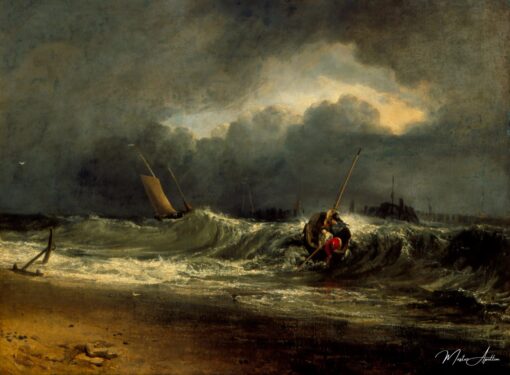 Pêcheurs sur un rivage calme par temps de tempête – William Turner William Turner 2
