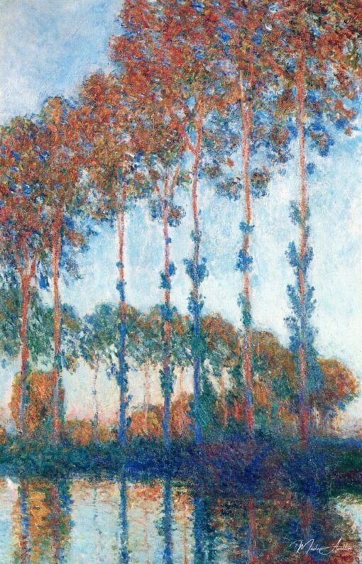 Peupliers au bord de l’Epte, effet de soleil couchant – Claude Monet Claude Monet