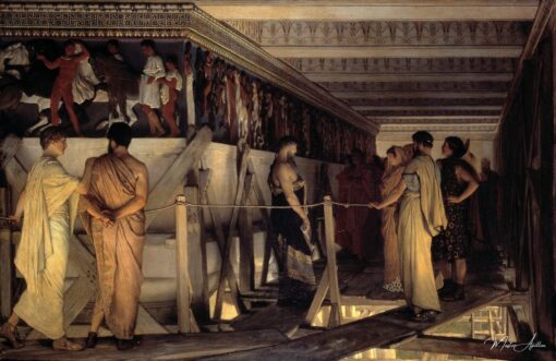 Phidias montrant la frise du Parthénon à ses amis – Lawrence Alma-Tadema Lawrence Alma-Tadema