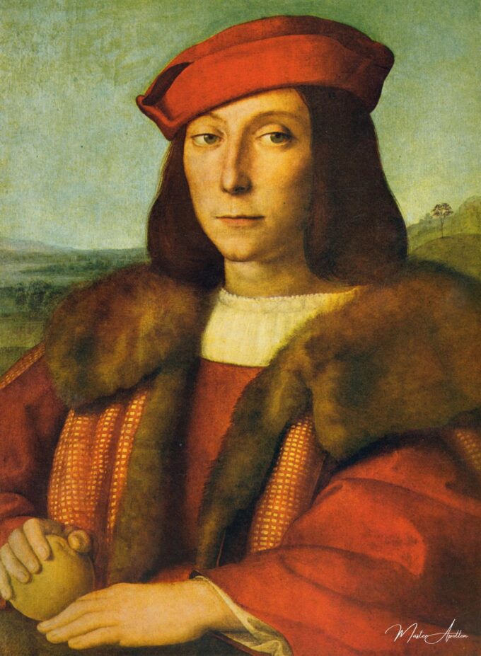Portrait de jeunesse de Francesco della Rovere avec une pomme – Raphaël (peintre) Raffaello Sanzio (Raphaël)