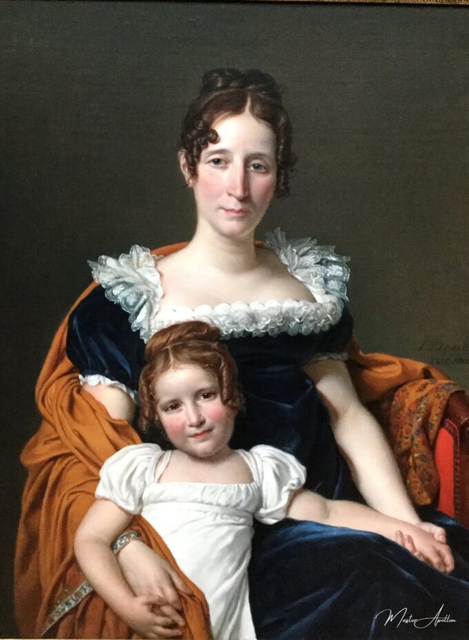 Portrait de la Comtesse Vilain XIIII et de sa fille – Jacques-Louis David Jacques-Louis David