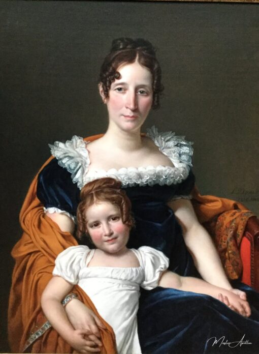 Portrait de la Comtesse Vilain XIIII et de sa fille – Jacques-Louis David Jacques-Louis David