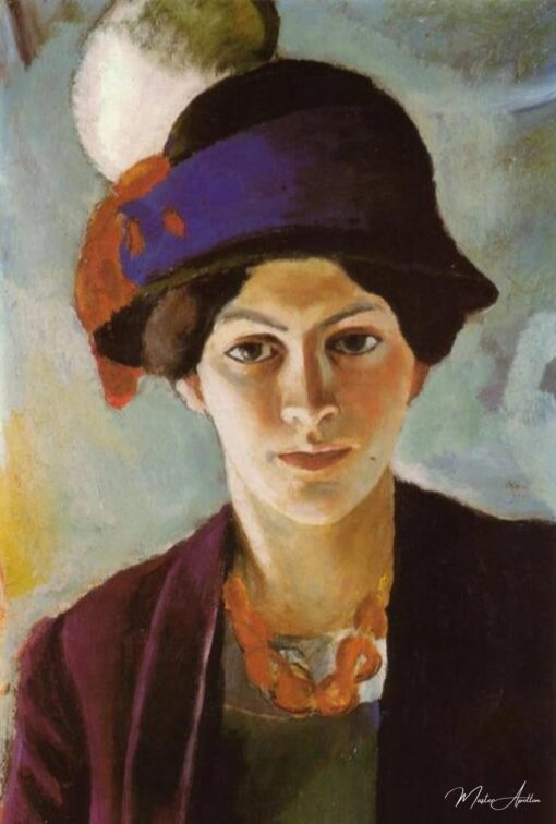 Portrait de la femme de l’artiste avec un chapeau – August Macke August Macke