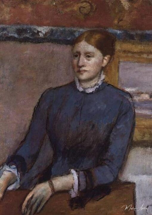 Portrait d’Hélène Rouart dans le bureau de son père, détail d’Hélène – Edgar Degas Edgar Degas