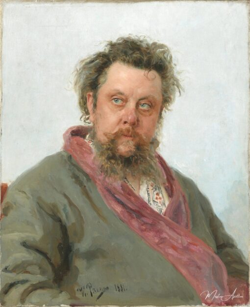 Portrait du compositeur Modest Petrovitch Moussorgski – Ilya Repin Ilya Repin