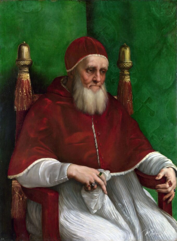 Portrait du pape Jules II – Raphaël (peintre) Raffaello Sanzio (Raphaël)