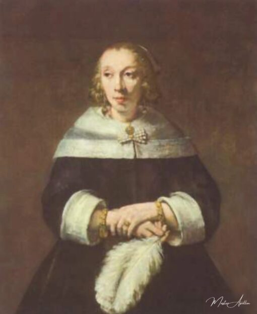 Portrait d’une dame avec la plume de botte – Rembrandt van Rijn Rembrandt van Rijn