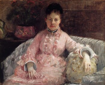 Portrait of a Woman in a pink dress – Berthe Morisot Berthe Morisot