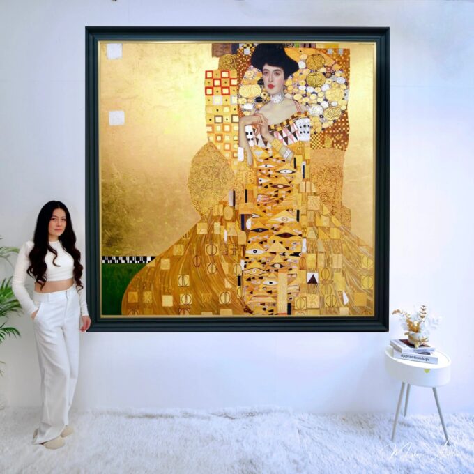Portrait Réimaginé d’Adele Bloch-Bauer par Master Apollon | 200 x 200 cm La Galerie d'art en ligne art gallery 4