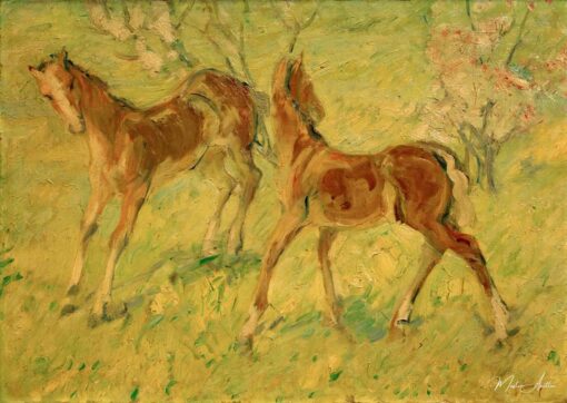 Poulain au pâturage (Poulains sauteurs) – Franz Marc Franz Marc