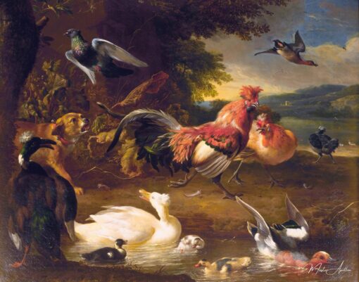 Poules et canards – Melchior d’Hondecoeter Melchior d'Hondecoeter
