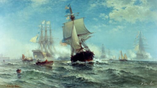 Première reconnaissance du drapeau américain par un gouvernement étranger – Edward Moran Edward Moran