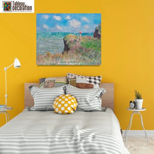 Promenade sur la falaise, Pourville – Tableau paysage Monet Claude Monet 7