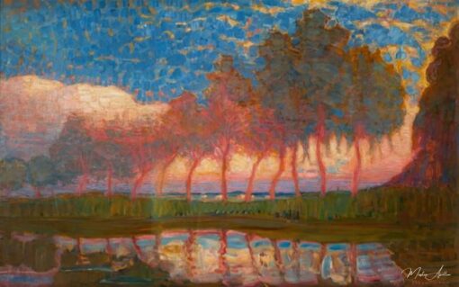 Rangée de onze peupliers en rouge – Mondrian Piet Mondrian 2