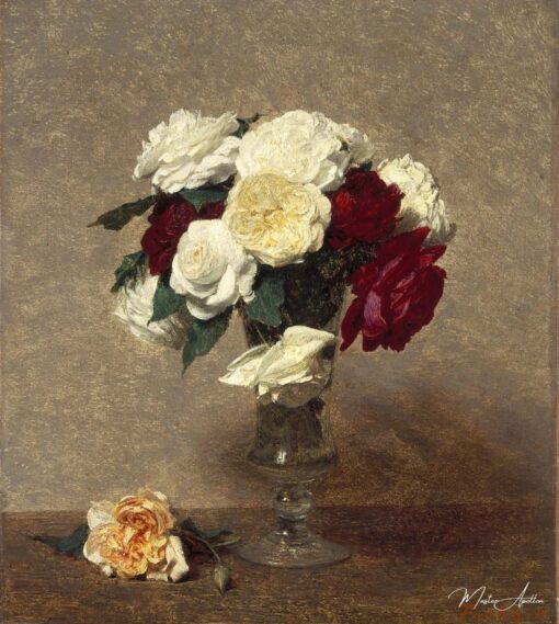 Roses dans un vase en verre, 1987 – Henri Fantin-Latour Henri Fantin-Latour