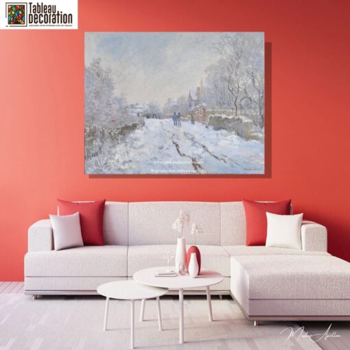 Rue sous la neige, Argenteuil – Tableau neige Monet Claude Monet 3