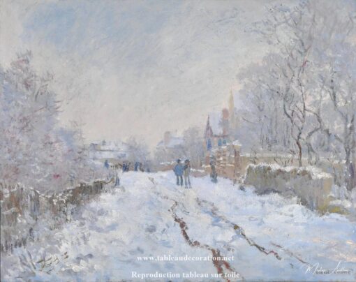 Rue sous la neige, Argenteuil – Tableau neige Monet Claude Monet