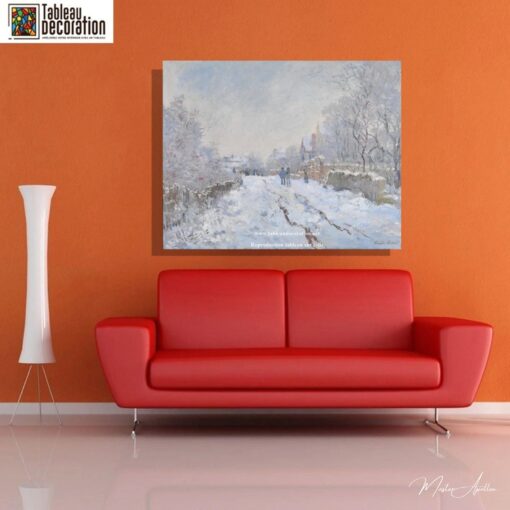 Rue sous la neige, Argenteuil – Tableau neige Monet Claude Monet 5