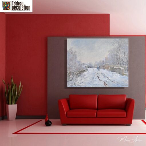 Rue sous la neige, Argenteuil – Tableau neige Monet Claude Monet 7
