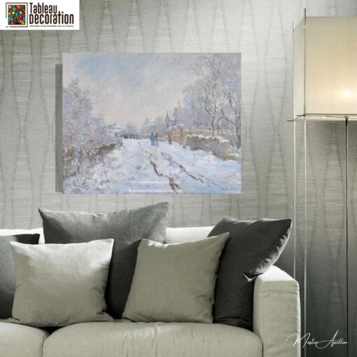 Rue sous la neige, Argenteuil – Tableau neige Monet Claude Monet 4