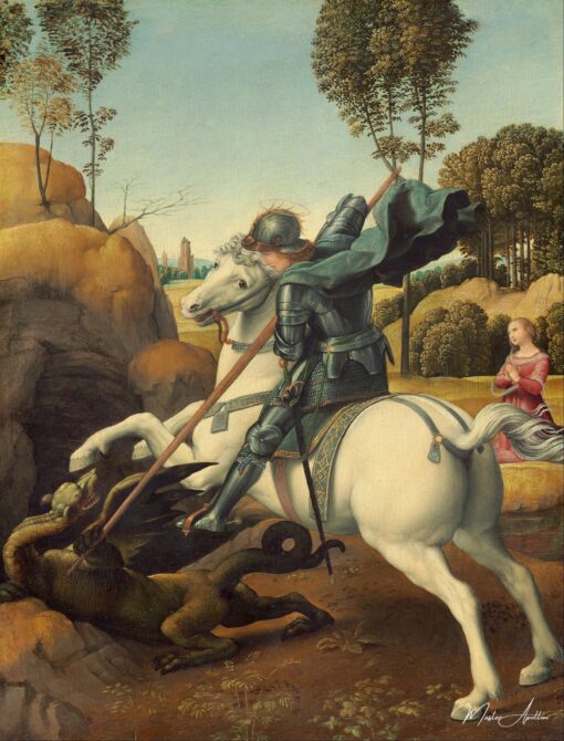 Saint Georges et le dragon – Raphaël (peintre) Raffaello Sanzio (Raphaël) 2