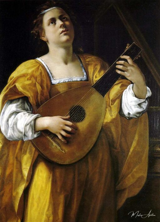 Sainte Cécile joue du luth – Artemisia Gentileschi Artemisia Gentileschi