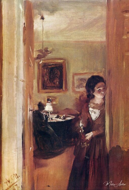 Salon avec la sœur de l’artiste – Adolph von Menzel Adolph von Menzel